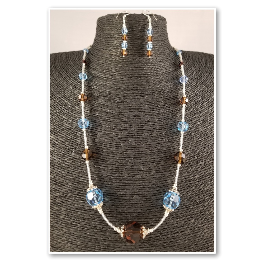 Swarovski and Sterling Silver Necklace & Earrings
